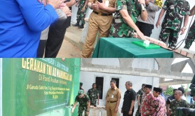 Dandim 0301/Pbr Hadiri Launching Program  "Manunggal Air " Korem 031/WB Sebagai Bentuk Hadir Negara Bagi Masyarakat