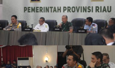 Dandim 0301/Pbr Letkol Inf Sri Marantika Beruh, S.Sos., M.I.Pol Hadiri Rakor Persiapan Distribusi Pemilu 2024
