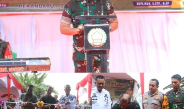 Sambut Hari Sampah Nasional,Kodim 0301/Pbr Resmikan TPS3R Fadhilah Jaya