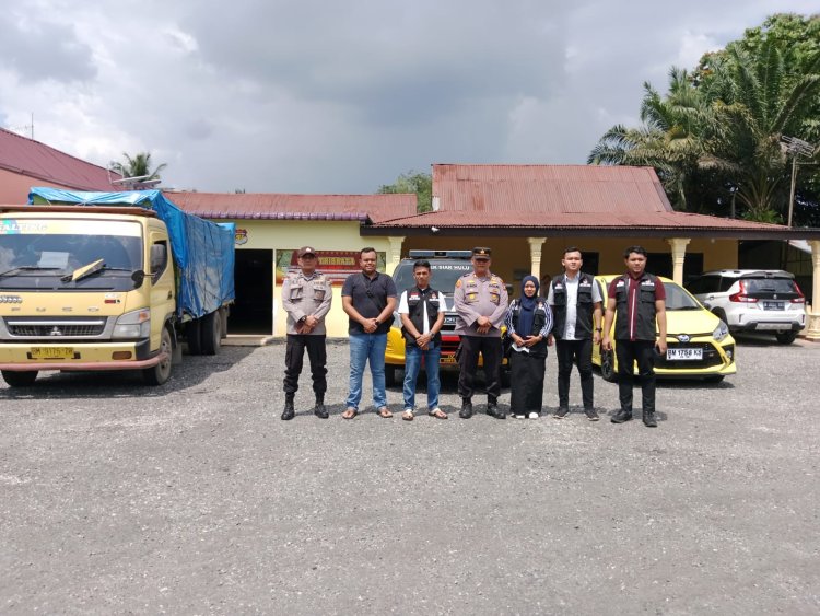 Kawal Surat Suara Hingga ke KPU, Bentuk Komitmen Polsek Siak Hulu Sukseskan Pemilu