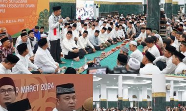 Danramil 02/Kota Wakili Dandim 0301/Pbr Hadiri Tablik Akbar Dalam Rangka Menyambut Bulan Suci Ramadhan 1445 H/2024 M