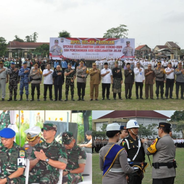 Dandim 0301/Pbr Hadiri Apel Gelar Pasukan Operasi Keselamatan Lancang Kuning 2024 