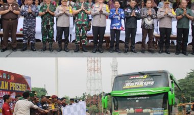 Dandim 0301/Pbr Hadiri Pelepasan Mudik Kebangsaan Presisi Polda Riau 