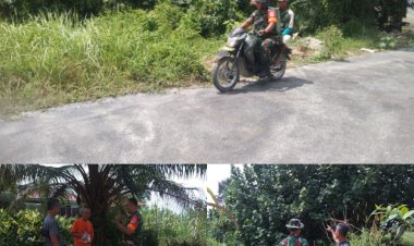 Babinsa Kodim 0301/Pbr Gencar Lakukan Patroli dan Sosialisasi Karhutla 