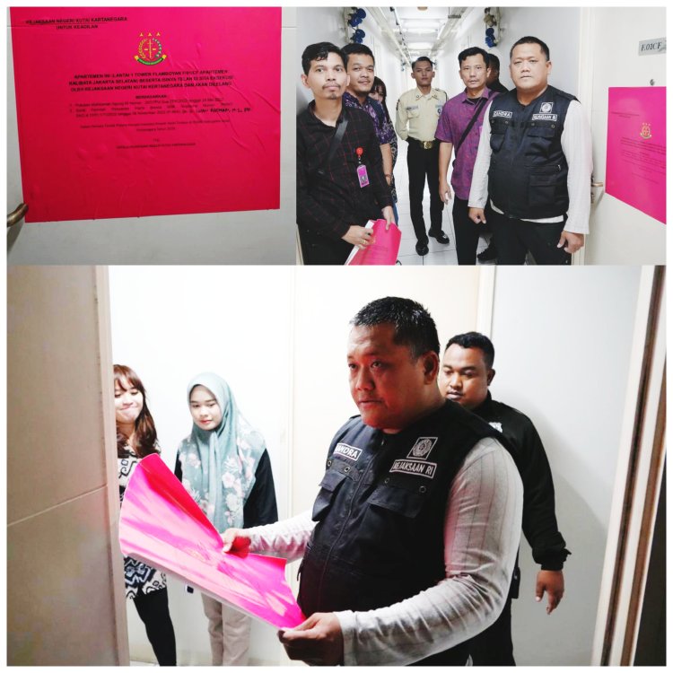 Sita Eksekusi 1 Unit Apartemen di Kalibata  Milik Terpidana Iwan Ratman Dalam Perkara  Tipikor Tanki Timbun BUMD Kabupaten Kutai Kartanegara