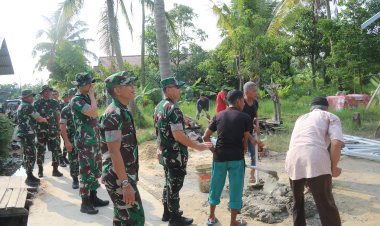 Dandim 0301/Pbr Sambut Kedatangan Danrem 031/WB Tinjau Pekerjaan TMMD ke 120 Kodim 0301/PBR