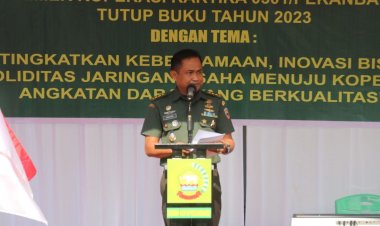 Kasdim Wakili Dandim, Membuka RAT Tahun 2023 Primkop Kartika Kodim 0301/Pbr