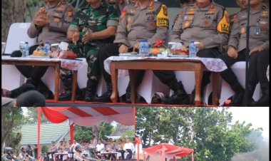 Wakili Dandim, Danramil 02/Kota Hadiri Simulasi Sispamkota dalam rangka mendukung pelaksanaan Pilkada 2024.