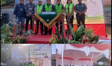 Kasdim Wakili Dandim 0301/Pbr Peletakan Batu Pertama RST III Pekanbaru 