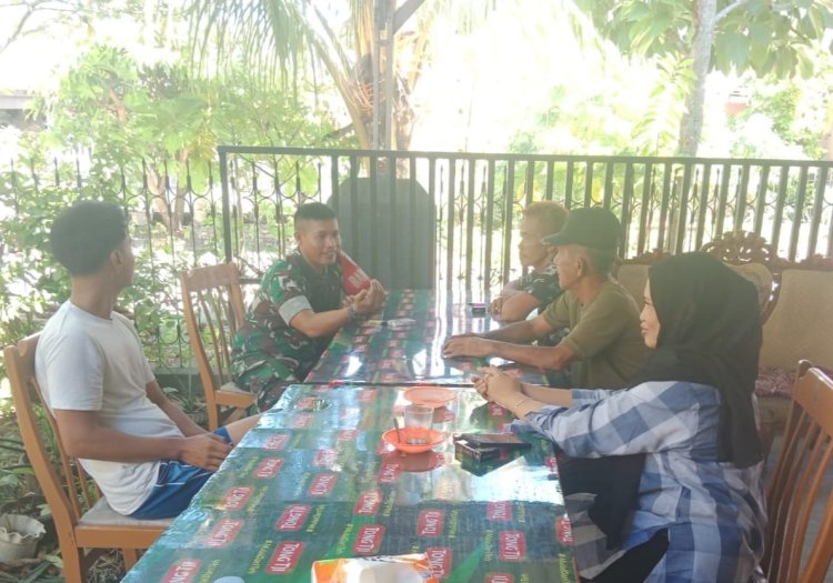 Babinsa Kodim 0301/Pbr Laksanakan komsos Guna Tangkal Penyalahgunaan Narkoba di Masyarakat