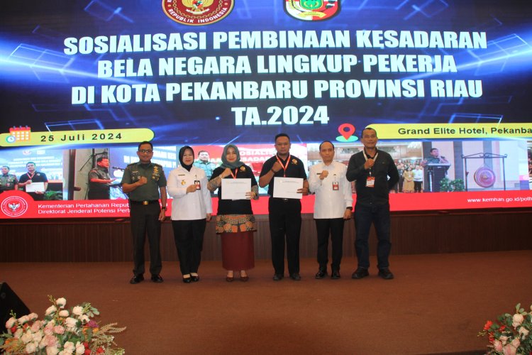Penutupan Sosialisasi dan Diseminasi Pembinaan Kesadaran Bela Negara  Dihadiri Kasdim Mewakili Dandim  0301/Pbr