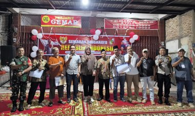 Babinsa Kodim 0301/Pbr Monitoring Malam Puncak HUT RI di Kec.Pekanbaru Kota