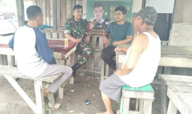 Babinsa Kodim 0301/Pbr Edukasi Hidup sehat  Warga Binaan Melalui Komsos
