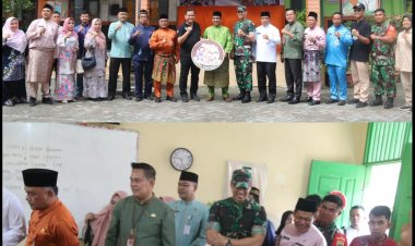 Dukung Asta Cita Presiden,Dandim 0301/Pbr Hadiri  Kegiatan Makan Bergizi di SMPN 3