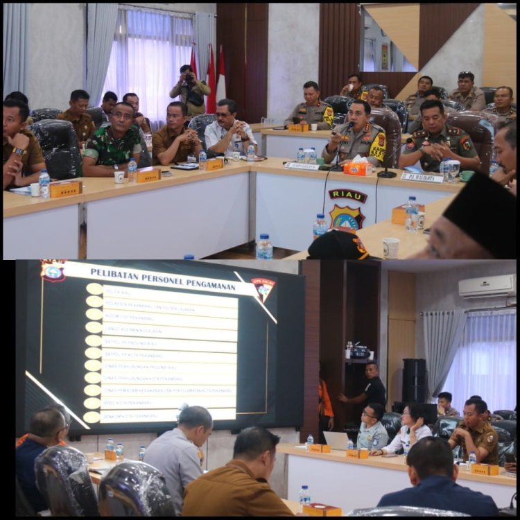 Wakili Dandim 0301/Pbr, Pasiops Hadiri Rakor Lintas Sektoral Operasi Lilin Lancang Kuning 2024 