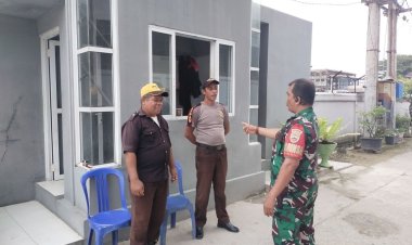 Tingkatkan Keamanan, Babinsa Kodim 0301/Pbr Gelar Silaturahmi dengan Security