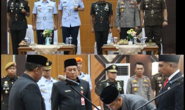 Wakili Dandim, Kasdim 0301/Pbr Hadiri Pelantikan Dan Pengambilan Sumpah Jabatan Penjabat Sekdako Pekanbaru 