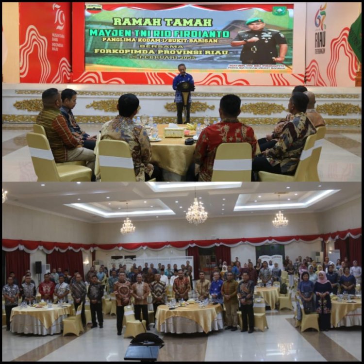 Kasdim 0301/Pbr Hadiri Ramah Tamah Pangdam I/BB Dengan Forkopimda Provinsi Riau 