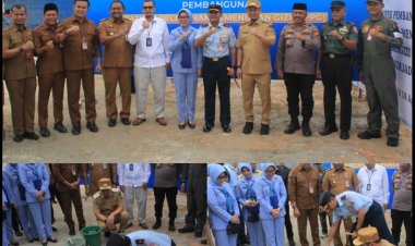 Wakili Dandim 0301/Pbr, Wadanramil 02/Kota Hadiri Peletakan Batu Pertama Pembangunan SPPG di Lanud RSN