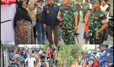 Dampingi Danrem 031/WB,Kasdim 0301/Pbr Tinjau Dapur Umum Korban Banjir