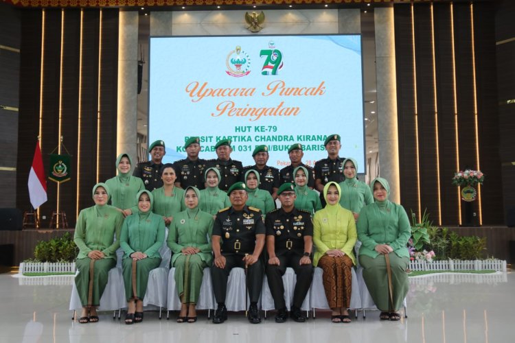 Semangat HUT ke-79 Persit, Kasdim 0301/Pekanbaru Serukan Penguatan Peran Keluarga Prajurit