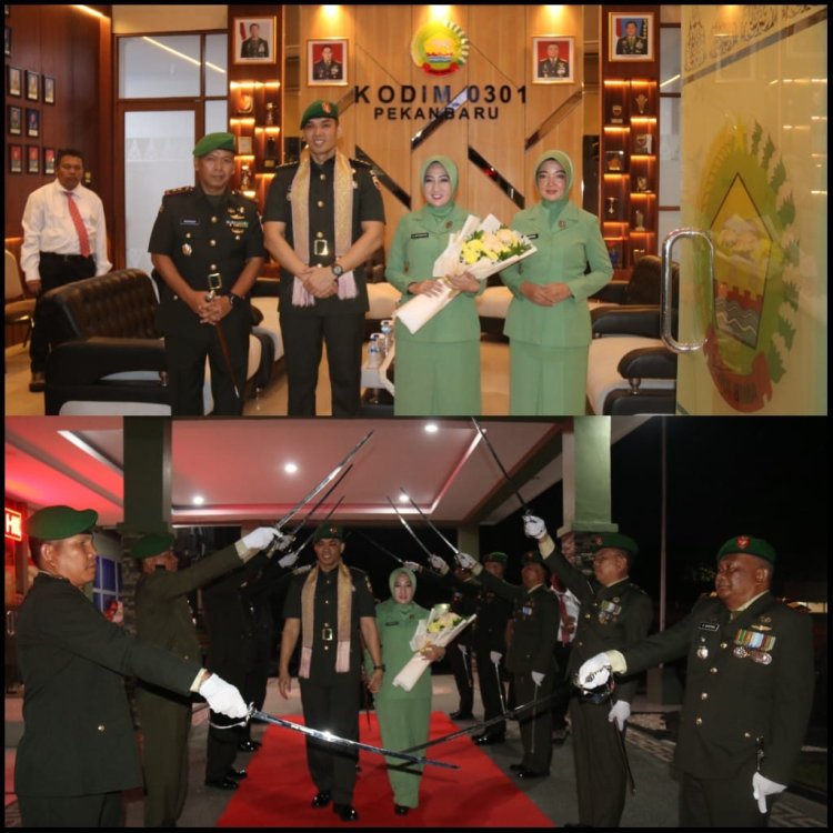 Kodim 0301/Pbr Gelar Tradisi Pelepasan Kolonel Inf Sri Marantika Beruh 