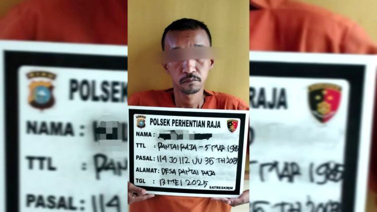 Polsek Perhentian Raja Tangkap Pengedar Sabu, Respon Cepat atas Resah Warga