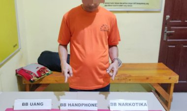 Polsek Kampar Kiri Hilir Tangkap Pelaku Narkoba Bersama 50 Paket Siap Edar