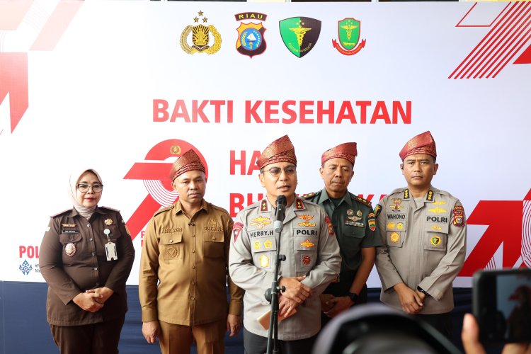 Polda Riau Gelar Bakti Kesehatan Dalam rangka Menyambut HUT Bhayangkara ke-79, 