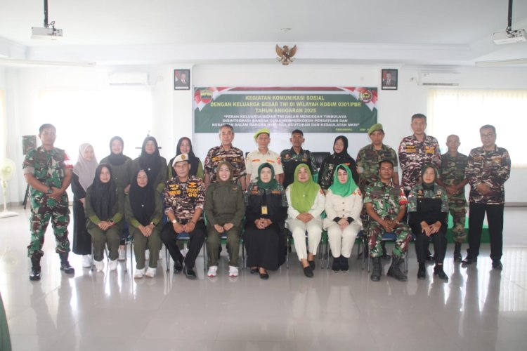 Kodim 0301/Pbr Gelar Komunikasi Sosial Bersama Keluarga Besar TNI TA 2025