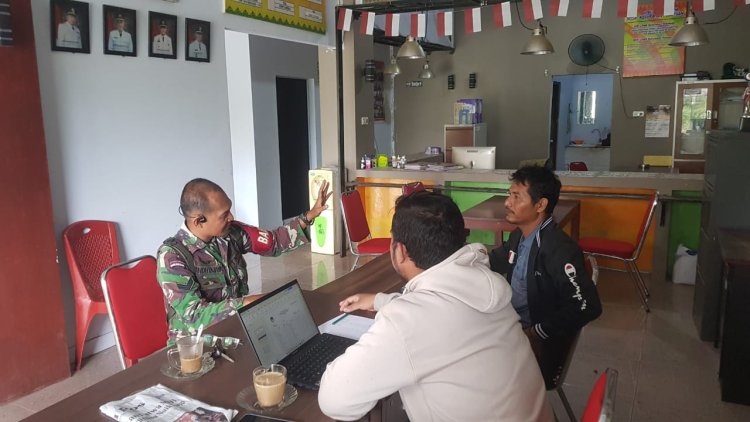 Babinsa Kodim 0301/Pbr Ajak Masyarakat Galakan Poskamling