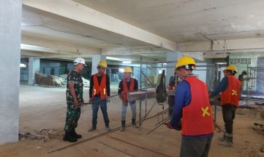 Babinsa Kodim 0301/ Pbr Monitoring kegiatan Pembangunan Pasar Wisata