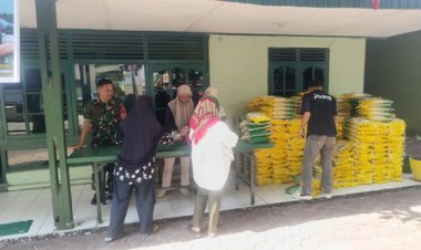 Kodim 0301/Pbr Terus Gencarkan Gerakan Pasar Murah Kerjasama Dengan Bulog