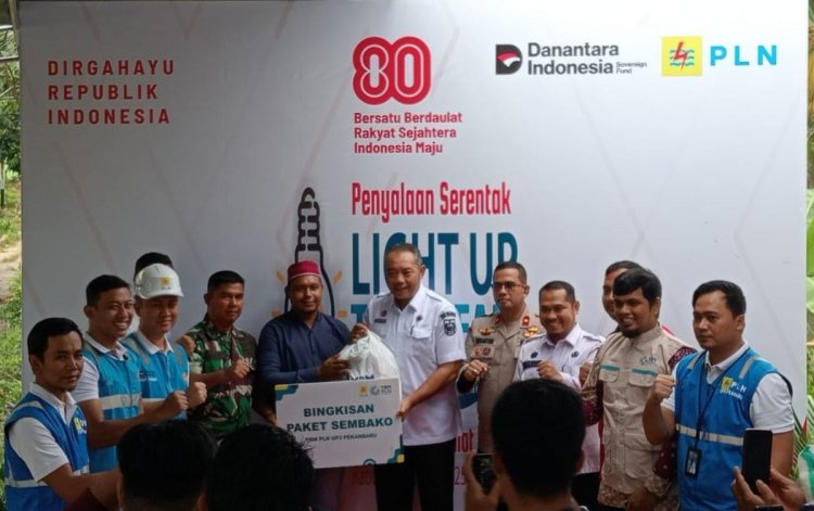 Wakili Dandim, Pgs. Pasiter Kodim 0301/Pbr  Hadiri Penyalaan Serentak Light Up The Dream PLN