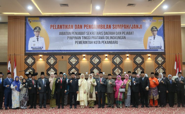 Dandim 0301/Pbr Hadiri Pelantikan Sekda dan Pejabat Eselon II Pemko Pekanbaru