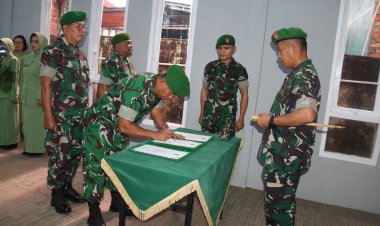 Dandim 0301/Pbr Pimpin Sertijab dan Korps Rapot Perwira Masuk Satuan