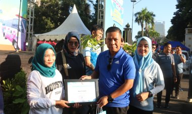 Dandim Hadiri Senam Jantung, Launching Mobil IVA Test dan Lomba Yel-yel IVA Test