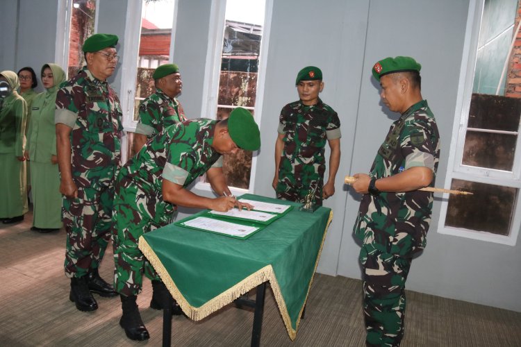 Dandim 0301/Pbr Pimpin Sertijab dan Korps Rapot Perwira Masuk Satuan