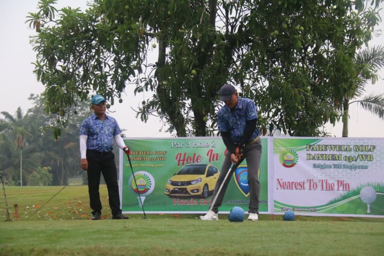 Dandim 0301/Pbr Hadiri Farewell Golf Danrem 031/Wira Bima Brigjen TNI Sugiyono