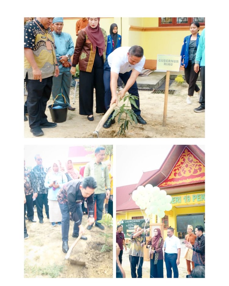 SMAN 19 Luncurkan Gerakan Riau Rindang Bermarwah,Diresmikan Langsung Gubri