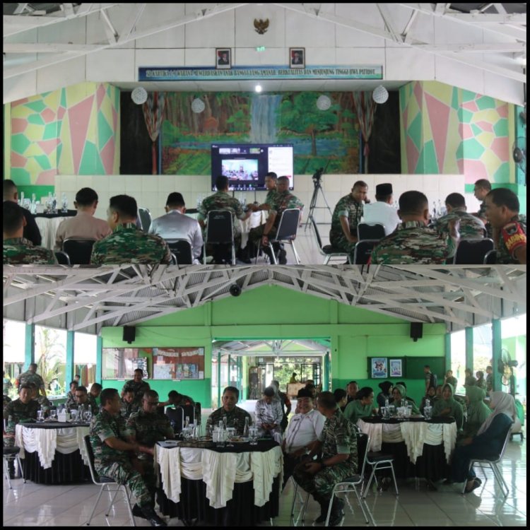 Dandim 0301/Pbr Ikuti Launching Ops SPPG Terpusat oleh Panglima TNI Secara Vidcon