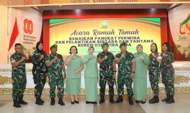 Dandim 0301/Pbr Hadiri Acara Kenaikan Pangkat Prajurit Korem 031/Wira Bima