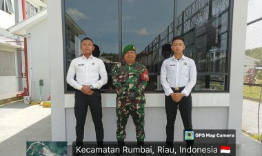Babinsa Kodim 0301/Pbr Lakukan Monitoring di Lapas Guna Jaga Kamtibmas