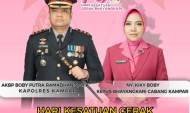 Bhayangkari ke-73, Polres Kampar: Keluarga Tangguh Garda Terdepan Indonesia Maju! Kapolres Bobby Apresiasi Peran Sentral Bhayangkari
