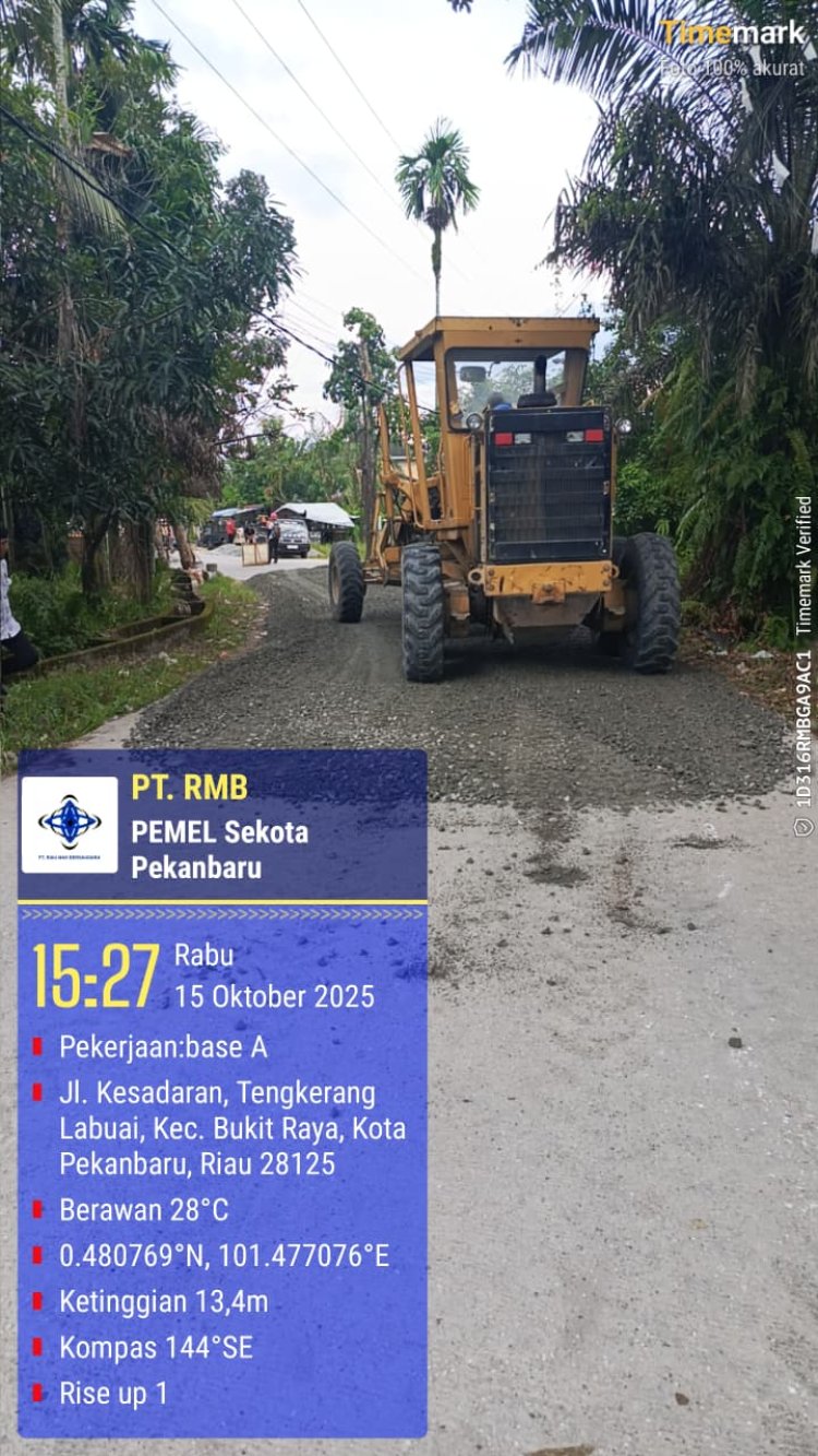 Pemko Pekanbaru Terus Gesa Perbaiki 1900 Titik Ruas Jalan di 15 Kecamatan