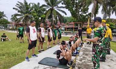 Prajurit Kodim 0301/Pbr Laksanakan Tes Kesegaran Jasmani Semester II TA 2025