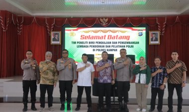 Polres Kampar Jadi 'Laboratorium' Evaluasi Mutu Pendidikan Polri, Kapolres: 'Hasil Penelitian Penting untuk Tingkatkan Kualitas SDM!'
