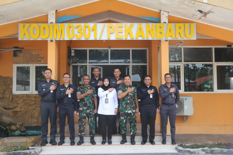Wakili Dandim, Danramil 01/Rumbai Sambut Kunjungan Peserta Didik Sespimmen Polri ke -65