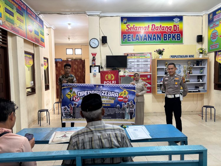 Ops Zebra, Polres Kampar Sapa Wajib Pajak dengan Dikmas Polantas"