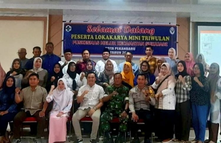 Babinsa Kodim 0301/Pbr Hadiri Lokakarya Mini Lintas Sektoral Triwulan IV Puskesmas Melur